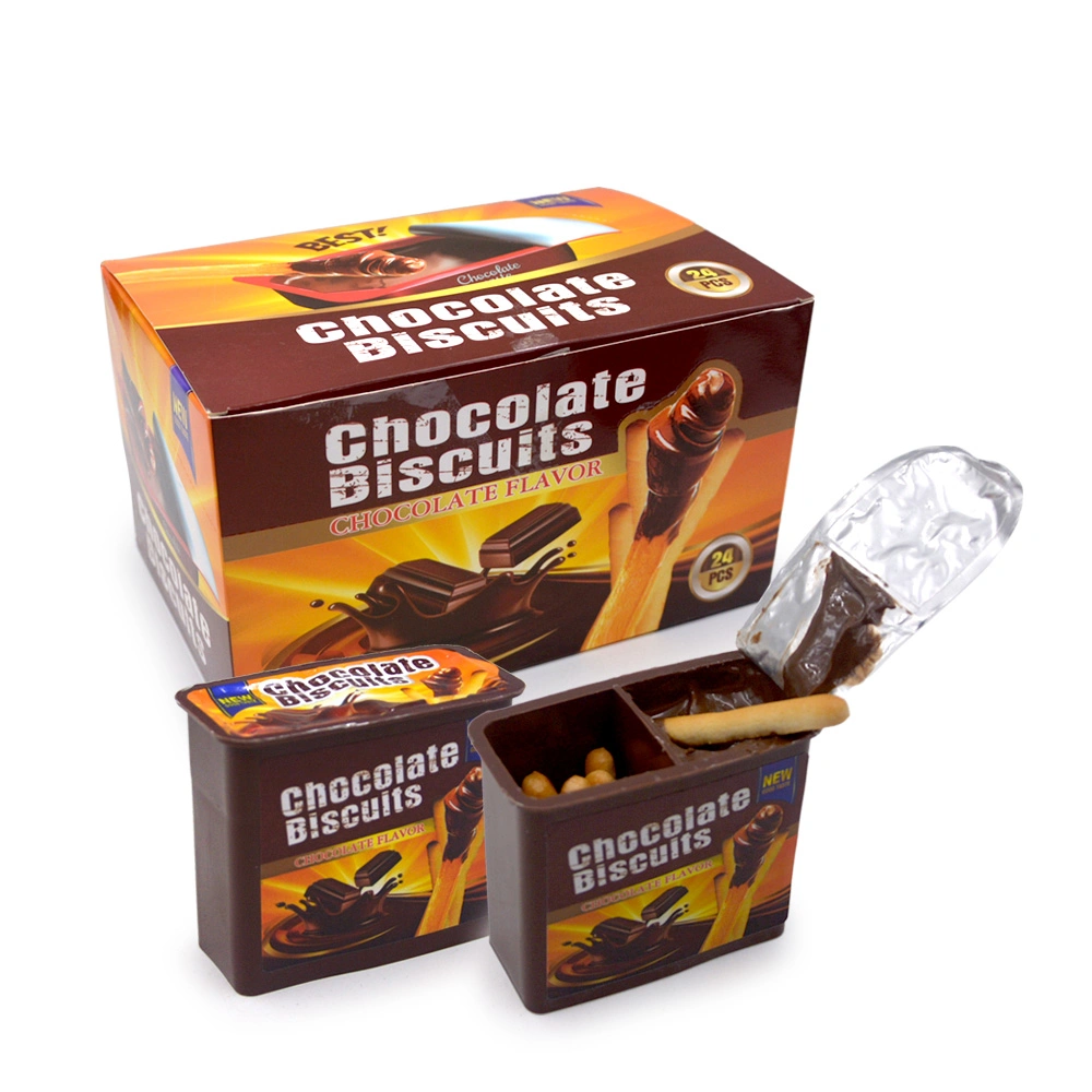 Chocolate Jam with Finger Biscuits Cup Chocolate Flavor Biscuit