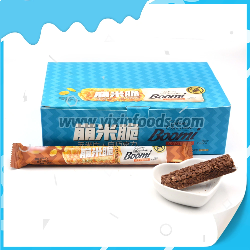 Chinese Baked White Chocolate Boomi Rice Corn Crispy Biscuit Bar