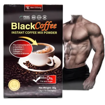 OEMブラックコーヒーパウダーインスタントコーヒーブレンド健康維持・新陳代謝促進